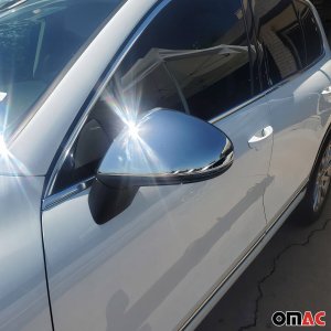 Volkswagen Touareg Mirror Cover - Omac - Stainless Steel - Gloss Silver - '10-'15